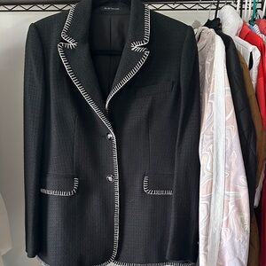 Elie Tahari Black Blazer with White Trim